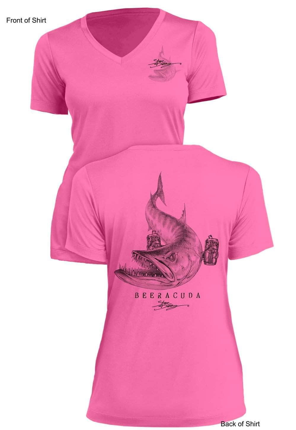 Beeracuda - Ladies Short Sleeve V-Neck-100% Polyester
